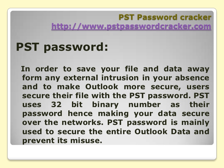 Crack Password Pst File Outlook